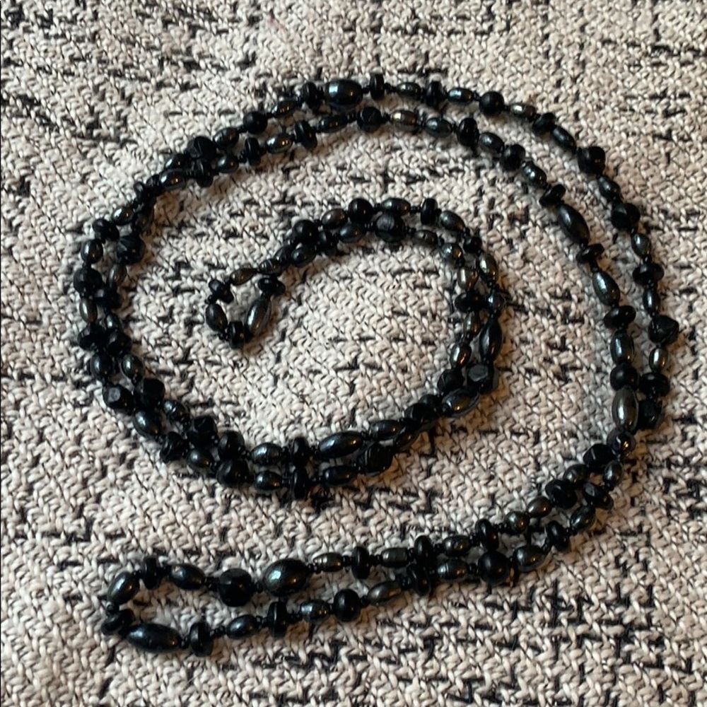 Black Beaded Necklace
